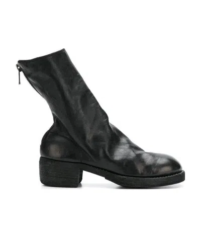 Guidi Rear Zip Boots In Black