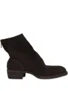 Guidi Rear-zip Suede Boots In Brown