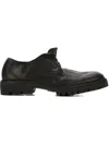 Guidi Ridged Sole Lace-up Shoes In Black
