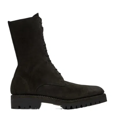 Guidi Round-head Ankle Boots In Black