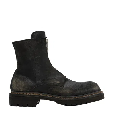 Guidi Round-head Short Boots In Black (black)