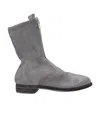 Guidi 'mid-calf Round Toe Boots Stitching' In Gray