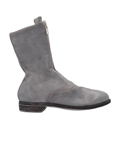 GUIDI ROUND HEAD ZIPPER ANKLE BOOTS