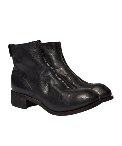 Guidi Round Toe Boots In Black