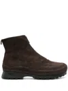 Guidi Round-toe Suede Boots In Brown