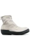 Guidi Round-toe Zip-up Boots In Grey