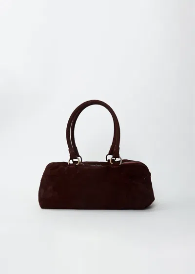 Guidi Shoulder Suede Bag, Medium