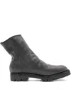 Guidi Zip Biker Boots In Gray