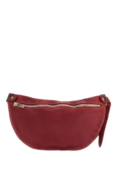 Guidi Small Red Leather Crossbody Bag Made From High-quality Horsehide In Red (red)