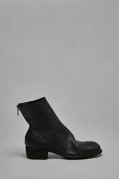 Guidi Soft Horse Full Grain Back Zip Boots In Black
