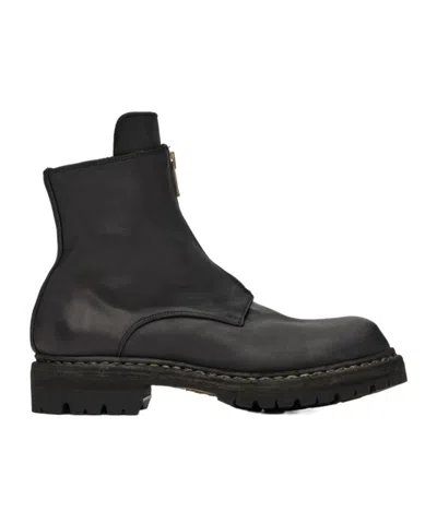 Guidi Splicing Design Short Boots In Black