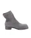 Guidi Square-toed Ankle Boots In Gray