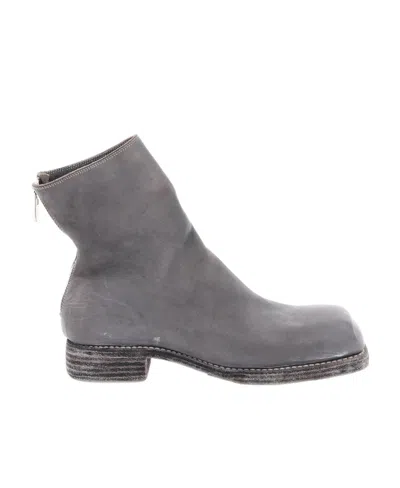 Guidi Square-toed Ankle Boots In Gray