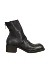 Guidi Christian Louboutin Black Block Heel Boots In Black