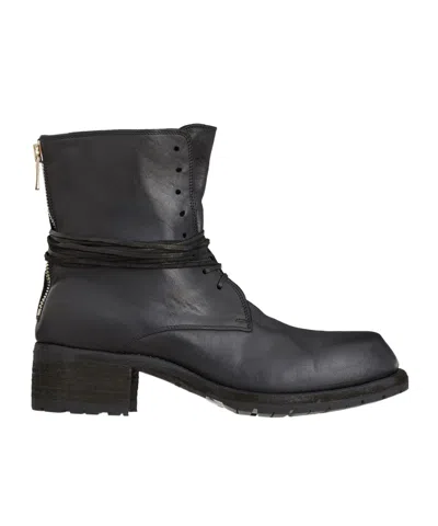 Guidi Strap Short Boots In Black