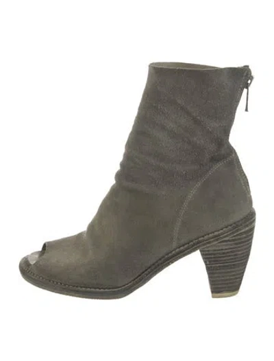 Pre-owned Guidi Suede Boots In Green