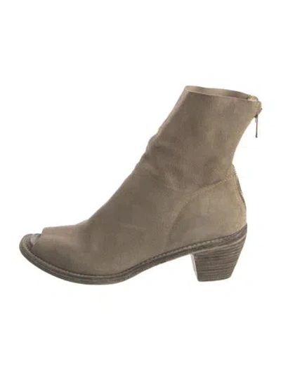 Pre-owned Guidi Suede Boots In Neutral