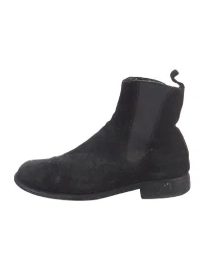 Pre-owned Guidi Suede Chelsea Boots In Black