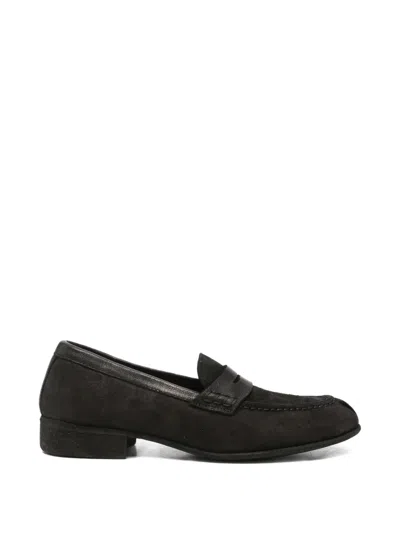 Guidi Suede Leather Loafers In Black