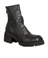 Guidi Thick Heel Booties In Black