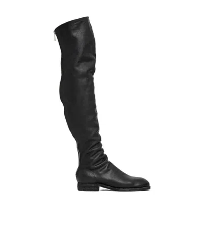 Guidi Thigh-lenth Leather Boots In Black