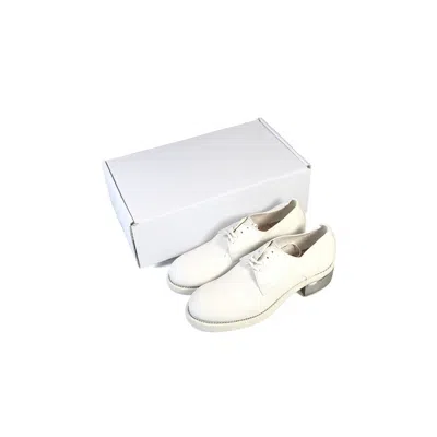 Guidi Tie Derby Shoes In White