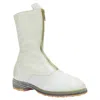 Guidi Tumbled Washed Soft Leather Zip Boot In Grey