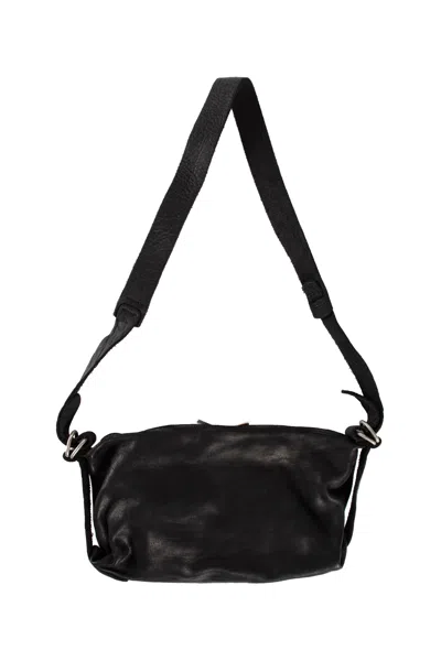 Guidi Unisex Black Crossbody Bags