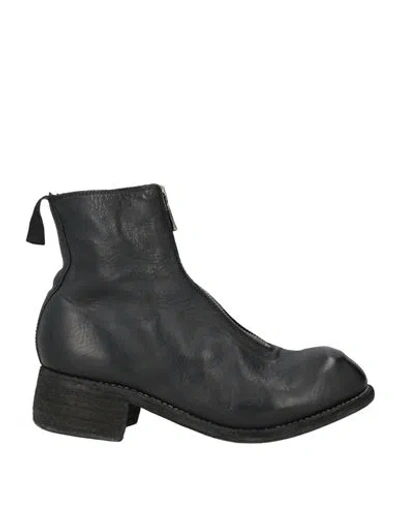 GUIDI GUIDI WOMAN ANKLE BOOTS BLACK SIZE 8 LEATHER