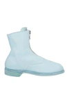 Guidi Woman Ankle Boots Sky Blue Size 8 Leather