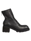 Guidi Thick Heel Booties In Black