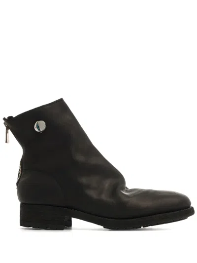 Guidi Zip Ankle Boots In Black