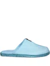 Guidi Zip-detail Leather Mules In Blue