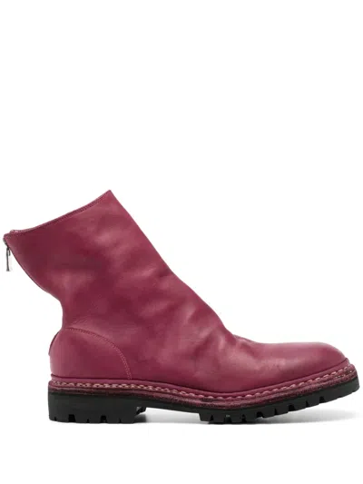 Guidi Zip-fastened Leather Boots In Pink