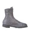 Guidi Zip Front Ankle Boots In Gray