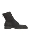 Guidi Back Zip Mid Boot Shoes In Black