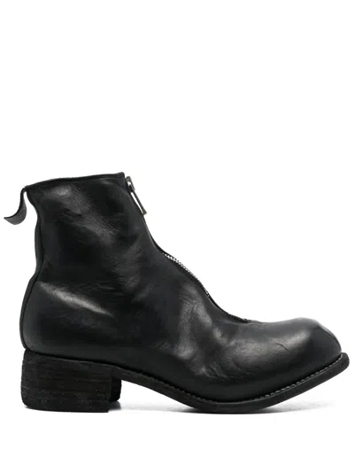 Guidi Zip-up Ankle Boots In Black