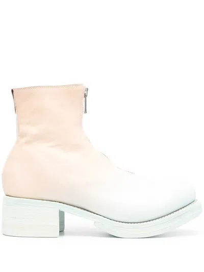 Guidi Zip-up Gradient Ankle Boots In Green
