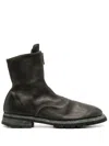 Guidi Zip-up Leather Ankle Boots In Grün