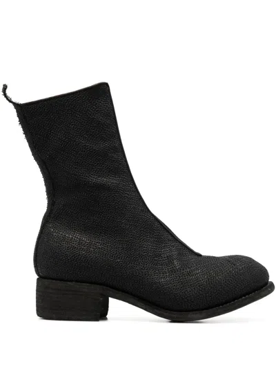 Guidi Zip-up Leather Boots In Black