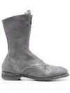 Guidi Zip-up Leather Boots In Grey