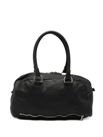 Guidi Zip-detail Leather Tote Bag In Purple