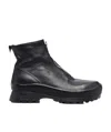 Guidi Zipped Leather Ankle Boots In Black