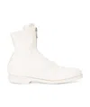 Guidi 210 Zipper Short Boots In White