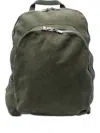Guidi Zipped Suede Backpack In Green
