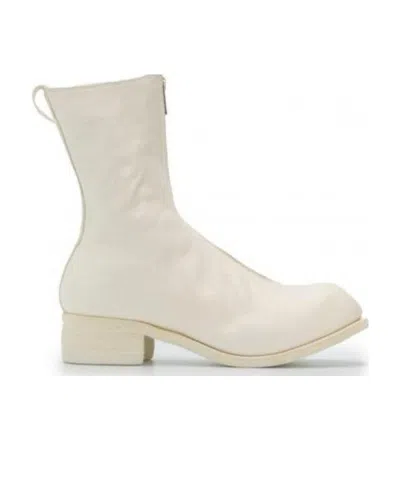 Guidi Zipped-up Boots In White