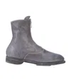 Guidi Zip Front Ankle Boots In Gray