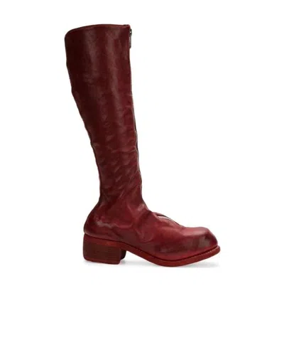 Guidi Zipper High Boots In Brown