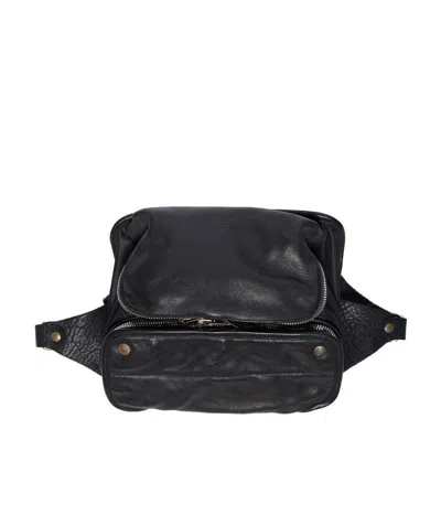 Guidi Zipper Waist Bag In Black