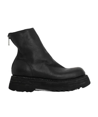 Guidi Zippered Calf Leather Boots In Black